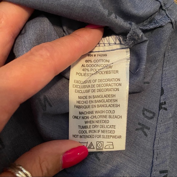 DKNY 3T short sleeve Blue button down shirt - Picture 5 of 7